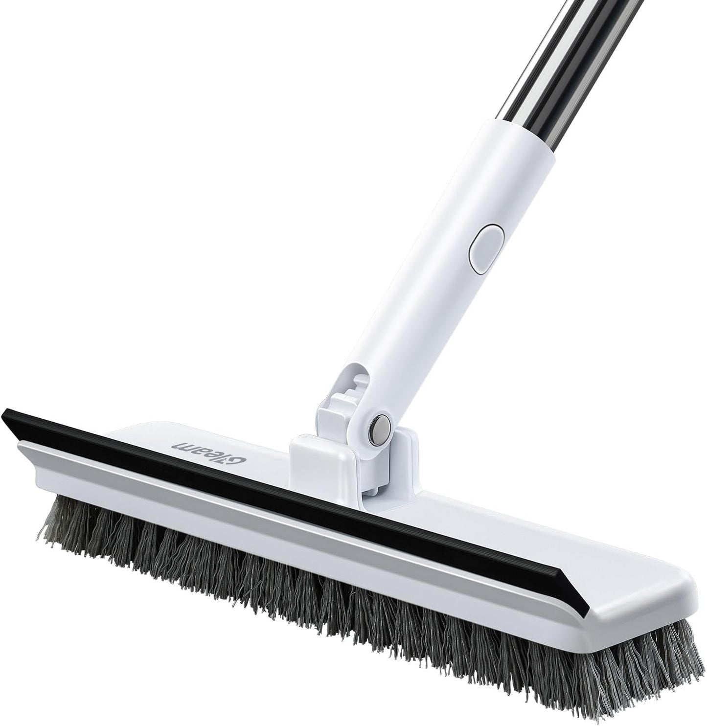 Long Handle Floor Scrub Brush, Stiff Bristle Floor Scrubber, Floor Scrubbing Brush, Household Cleaning Tool for Bathroom, Carpet, Wall, Glass Cleaning Steel Adjustable